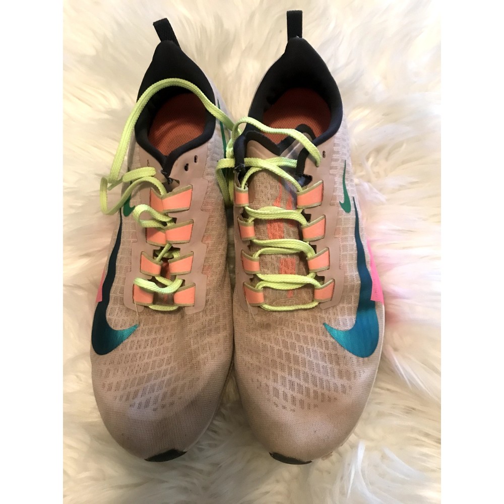 Nike Air Zoom Pegasus Shoes Pink Green Running Athletic Sneakers Womens 10.5